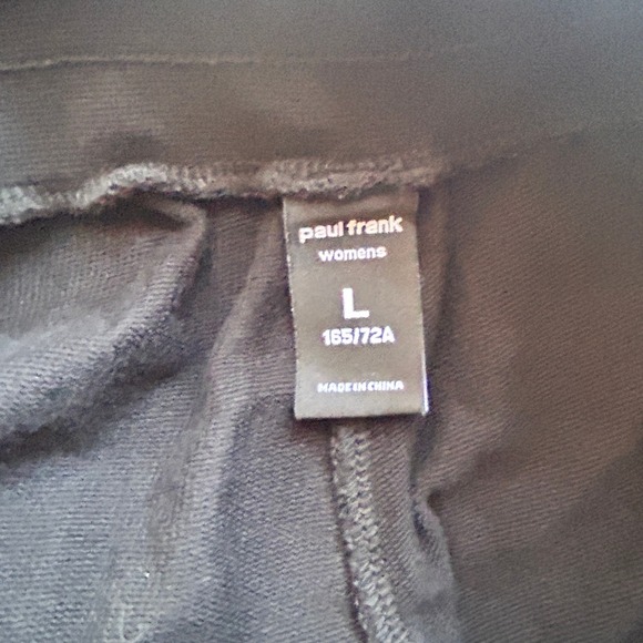 Paul Frank Womens Black Gold Glitter Star Print Drawstring Jogger Pants Size L - Picture 4 of 6